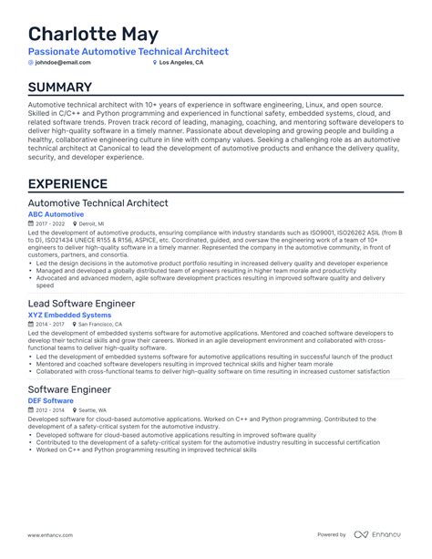 Automotive Resume Objective Examples に対する画像結果