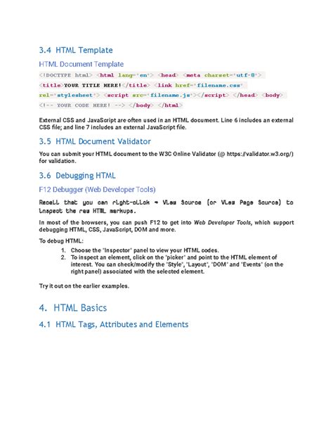 Afbeeldingsresultaten voor HTML Document Template
