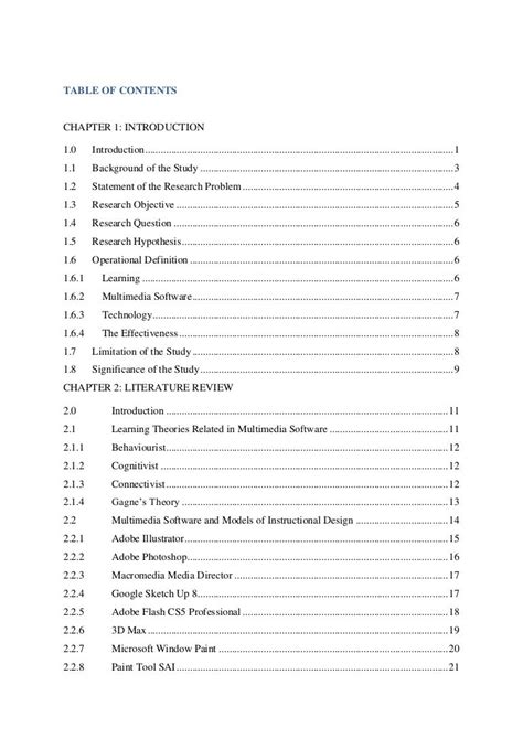 Image result for Table of Content View