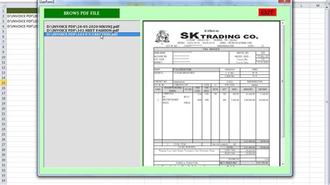 Toradh íomhá ar Excel VBA Display PDF in Userform