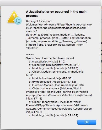 Toradh íomhá ar A JavaScript Error Occurred in the Main