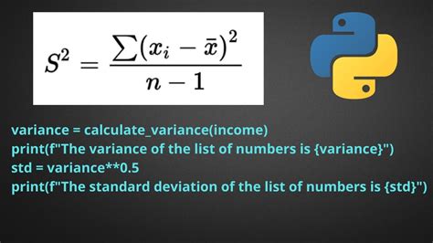 Image result for How to Calculate Standard Deviation in Python