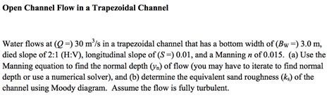 Toradh íomhá ar Trapezoidal Channel Flow Equation
