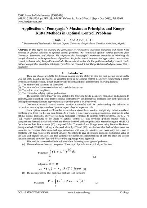 Toradh íomhá ar Optimal Control Theory Simple Problems