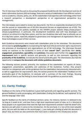 Image result for Realization Report in Interview Sample