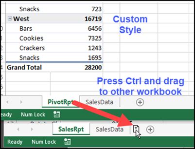Toradh íomhá ar Custom PivotTable Styles
