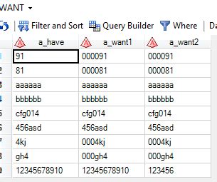 Toradh íomhá ar SAS PUT Function Numeric to Character