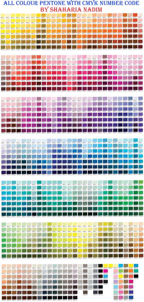 Cmyk Color Chart
