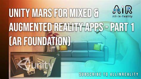 Unity MARS for Mixed and Augmented Reality Apps (AR Foundation) - Part1 ...