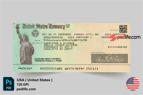 Image result for Treasury Check Template
