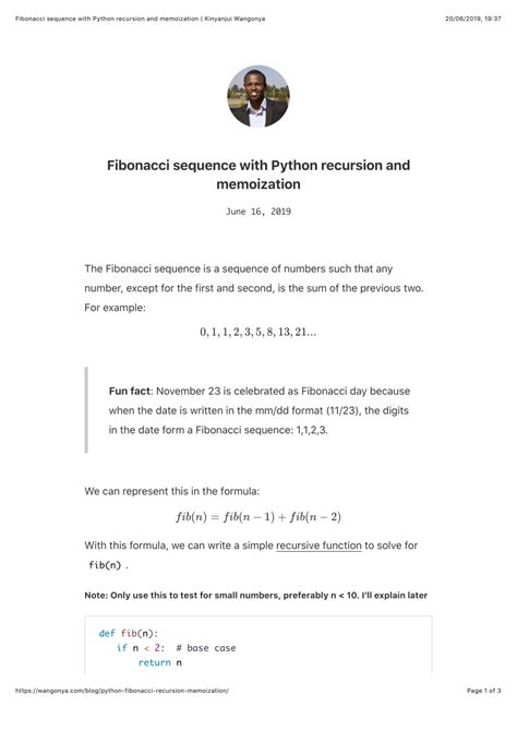 Image result for Fibonacci with Recursion in Python
