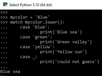 Python Case Block に対する画像結果