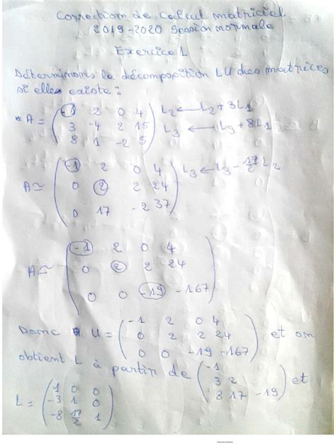 Toradh íomhá ar Calcul Matriciel Java