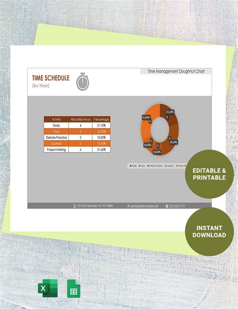 Image result for Time Management Chart Excel