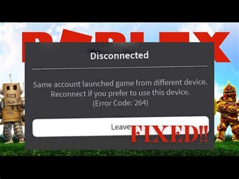 Image result for Error Code 264 Roblox Disconnect