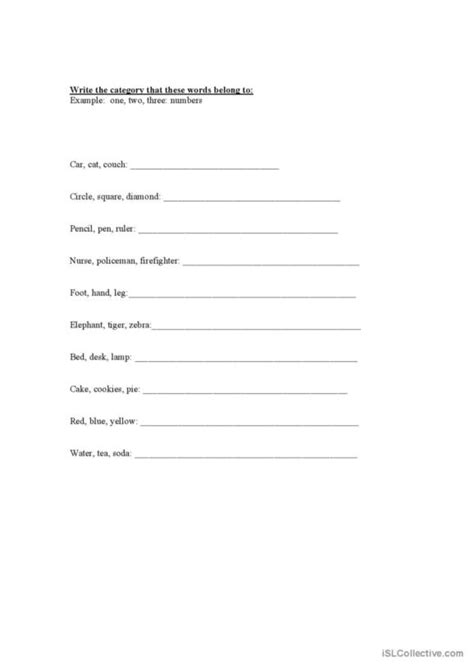 Image result for Category List for Elementary