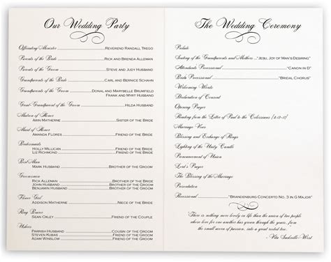 Image result for Christian Wedding Program Examples