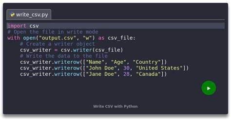 Image result for Python Write CSV