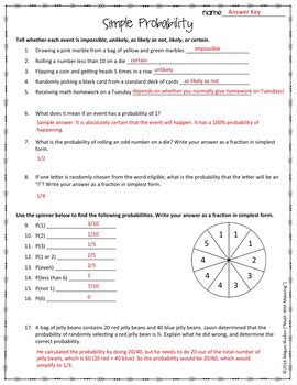 Image result for Probability 7th Grade Printable