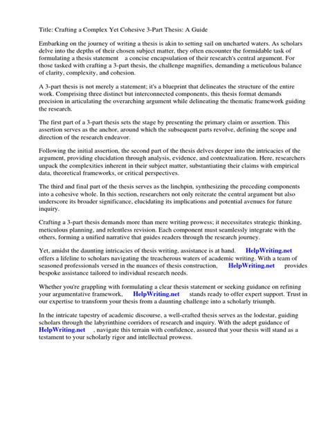 Image result for Three-Part Thesis Statement Generator