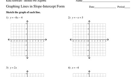 Image result for Slope-Intercept Form of a Line Worksheet.pdf