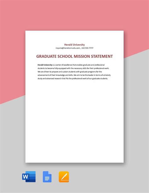 Image result for Mission Statement Examples for Master Programs