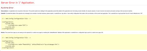 Custom Errors Mode Off How to Fix に対する画像結果