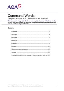 Toradh íomhá ar Algebra Command Words GCSE