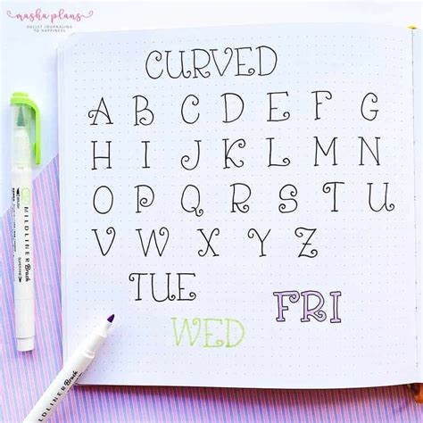 Image result for Bullet Journal Lettering