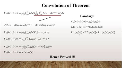 Image result for Convolution Theorem for Fourier Transform