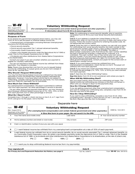 Image result for W-4V Form Example