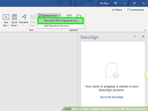 Image result for How to Digital Sign in Word