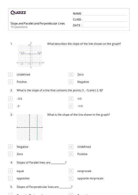 Image result for Parallel and Perpendicular Lines Worksheet