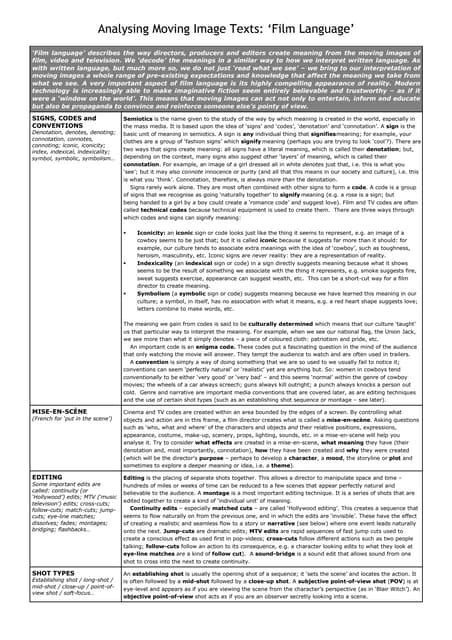 Image result for Examples of Language Features in Films