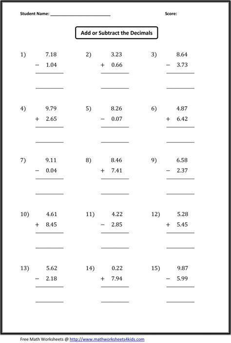 Image result for 6th Grade Math Addition Worksheets