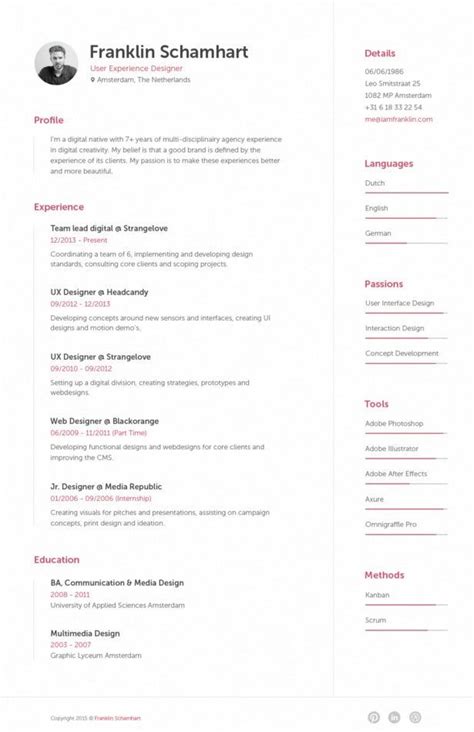 Toradh íomhá ar Resume Design Principles