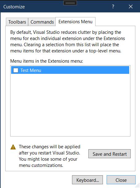 Image result for Menu in Visual Studio