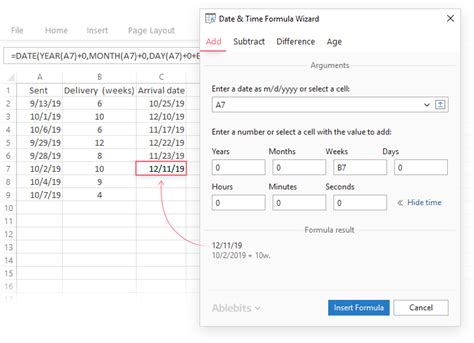 Afbeeldingsresultaten voor Excel Date Difference Formula