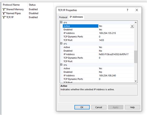 Image result for SQL Server Configuration Manager TCP/IP