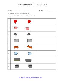 Image result for Name the Transformation Worksheet