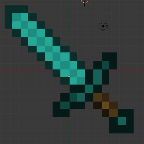 Toradh íomhá ar Minecraft Diamond Sword 3D