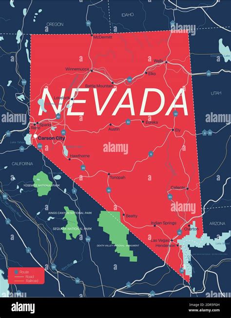 Image result for Nevada Map with Cities