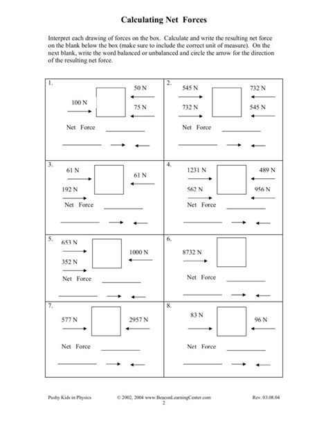 Image result for Net Force and Acceleration Worksheet Answer Key