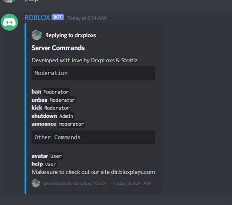 Image result for How to Make a Discord Admin Bot for Roblox in Game