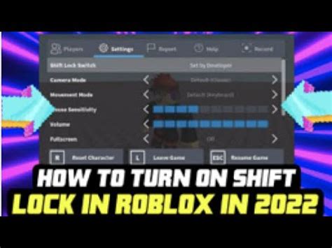 Image result for How to Turn On Shift Lock Roblox PC