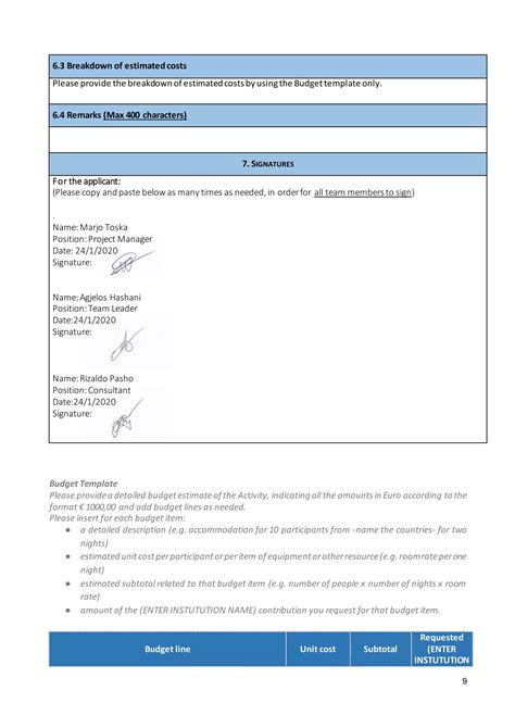 Image result for Project Application Form Template