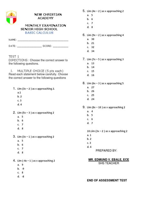 Image result for Basic Calculus Grade 11 Topics