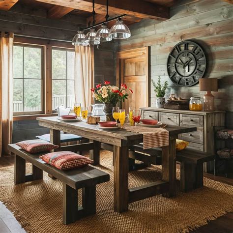 Image result for Living Spaces Rustic Dining Table