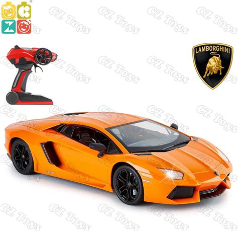 Amazons Hot Sale 1/10 RC Cars Officially Licensed Remote Control 2.4G Lambo Orange Aventador LP 700-4 Remote Control Supercar