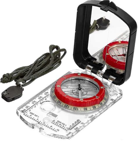 Orienteering Map Compass -Sighting Mirror Compass With Adjustable Declination,Clinometer And Led Light For Hiking, Camping,Orienteering,Hunting,Global